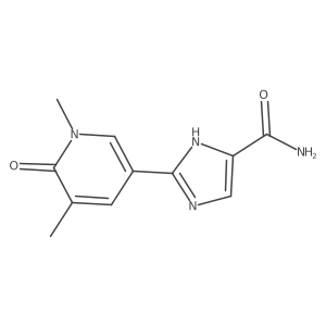 2-(1,5-Dimethyl-6-oxo-1,6-dihydropyridin-3-yl)-1H-imidazole-5-carboxamide结构式