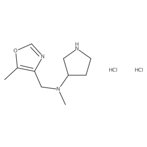 N-methyl-N-[(5-methyl-1,3-oxazol-4-yl)methyl]pyrrolidin-3-amine dihydrochloride结构式