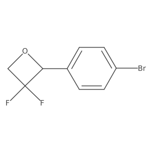 2-(4-Bromophenyl)-3,3-difluorooxetane结构式