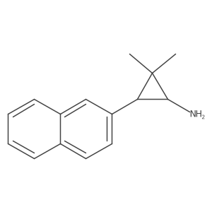 rac-(1R,3S)-2,2-dimethyl-3-(naphthalen-2-yl)cyclopropan-1-amine结构式