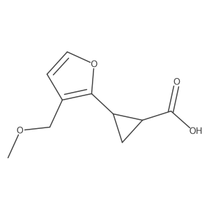rac-(1R,2R)-2-[3-(methoxymethyl)furan-2-yl]cyclopropane-1-carboxylic acid Structure