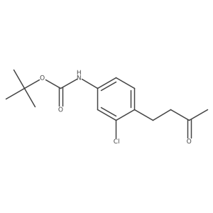 tert-butyl N-[3-chloro-4-(3-oxobutyl)phenyl]carbamate结构式