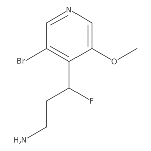 3-(3-Bromo-5-methoxypyridin-4-yl)-3-fluoropropan-1-amine结构式