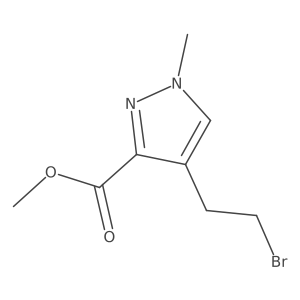 methyl 4-(2-bromoethyl)-1-methyl-1H-pyrazole-3-carboxylate结构式