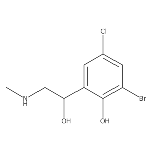 2-Bromo-4-chloro-6-[1-hydroxy-2-(methylamino)ethyl]phenol Structure
