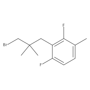 2-(3-Bromo-2,2-dimethylpropyl)-1,3-difluoro-4-methylbenzene结构式