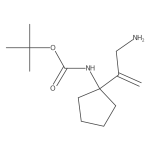 tert-butyl N-[1-(3-aminoprop-1-en-2-yl)cyclopentyl]carbamate结构式