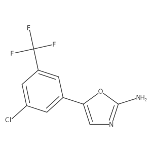 5-[3-Chloro-5-(trifluoromethyl)phenyl]-1,3-oxazol-2-amine结构式