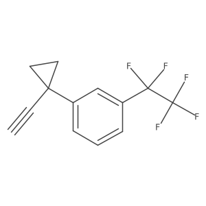 1-(1-Ethynylcyclopropyl)-3-(pentafluoroethyl)benzene结构式