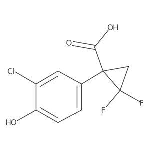 1-(3-Chloro-4-hydroxyphenyl)-2,2-difluorocyclopropane-1-carboxylic acid结构式