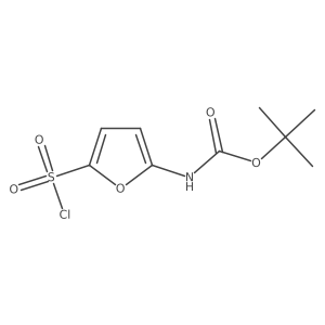 tert-butyl N-[5-(chlorosulfonyl)furan-2-yl]carbamate结构式