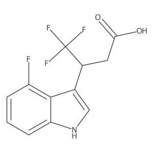 4,4,4-trifluoro-3-(4-fluoro-1H-indol-3-yl)butanoic acid Structure