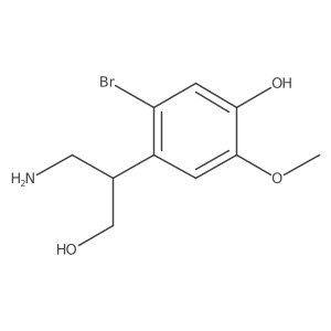 4-(1-Amino-3-hydroxypropan-2-yl)-5-bromo-2-methoxyphenol结构式