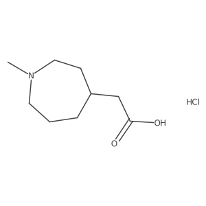 2-(1-Methylazepan-4-YL)acetic acid hcl结构式