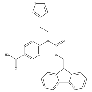4-({[(9H-fluoren-9-yl)methoxy]carbonyl}[2-(thiophen-3-yl)ethyl]amino)benzoic acid结构式