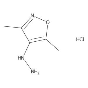 (3,5-Dimethyl-1,2-oxazol-4-yl)hydrazine;hydrochloride Structure