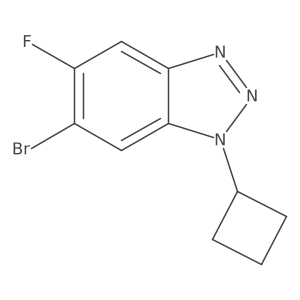6-bromo-1-cyclobutyl-5-fluoro-1H-1,2,3-benzotriazole Structure