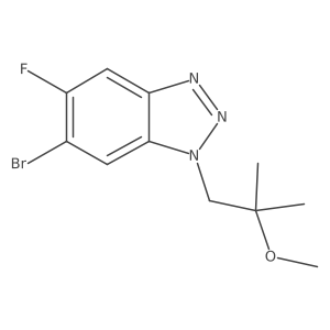 6-bromo-5-fluoro-1-(2-methoxy-2-methylpropyl)-1H-1,2,3-benzotriazole Structure