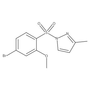 1-(4-bromo-2-methoxybenzenesulfonyl)-3-methyl-1H-pyrazole结构式