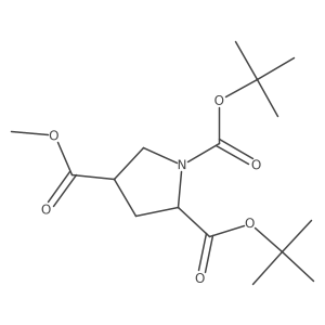 1,2-Di-tert-butyl 4-methyl pyrrolidine-1,2,4-tricarboxylate Structure