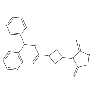 N-benzhydryl-3-(2,5-dioxoimidazolidin-1-yl)azetidine-1-carboxamide Structure