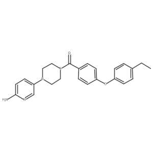 [4-(6-Amino-3-pyridinyl)-1-piperazinyl][4-(4-ethylphenoxy)phenyl]methanone Structure