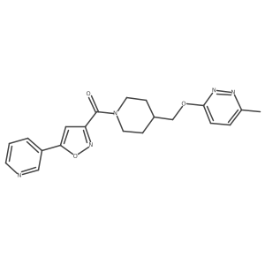 3-Methyl-6-({1-[5-(pyridin-3-yl)-1,2-oxazole-3-carbonyl]piperidin-4-yl}methoxy)pyridazine Structure