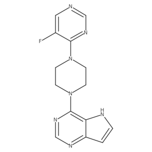 4-[4-(5-Fluoropyrimidin-4-yl)piperazin-1-yl]-5H-pyrrolo[3,2-d]pyrimidine Structure