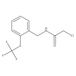 2-Chloro-N-[[2-(trifluoromethylsulfanyl)phenyl]methyl]acetamide结构式