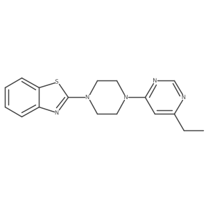 2-[4-(6-Ethylpyrimidin-4-yl)piperazin-1-yl]-1,3-benzothiazole结构式