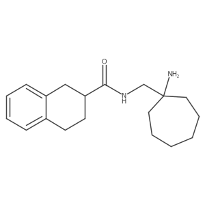 N-[(1-aminocycloheptyl)methyl]-1,2,3,4-tetrahydronaphthalene-2-carboxamide结构式