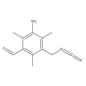 3-Amino-5-(azidomethyl)-2,4,6-trimethylbenzaldehyde结构式