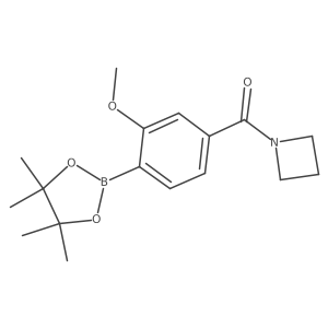 Azetidin-1-yl(3-methoxy-4-(4,4,5,5-tetramethyl-1,3,2-dioxaborolan-2-yl)phenyl)methanone结构式