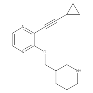2-(2-Cyclopropylethynyl)-3-[(piperidin-3-yl)methoxy]pyrazine结构式