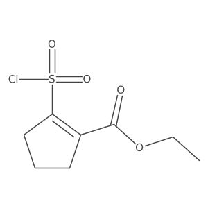 Ethyl 2-chlorosulfonylcyclopentene-1-carboxylate Structure