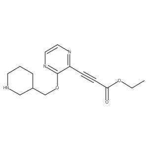 Ethyl 3-{3-[(piperidin-3-yl)methoxy]pyrazin-2-yl}prop-2-ynoate Structure
