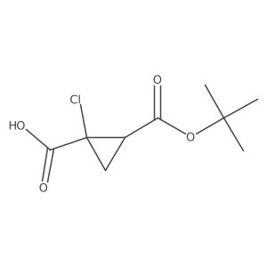 2-[(Tert-butoxy)carbonyl]-1-chlorocyclopropane-1-carboxylic acid Structure