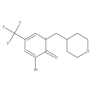 3-Bromo-1-[(oxan-4-yl)methyl]-5-(trifluoromethyl)-1,2-dihydropyridin-2-one Structure