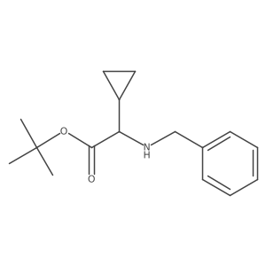 Tert-butyl 2-(benzylamino)-2-cyclopropylacetate结构式
