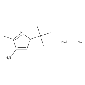 1-Tert-butyl-3-methylpyrazol-4-amine dihydrochloride结构式