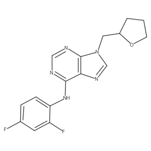 N-(2,4-difluorophenyl)-9-[(oxolan-2-yl)methyl]-9H-purin-6-amine结构式