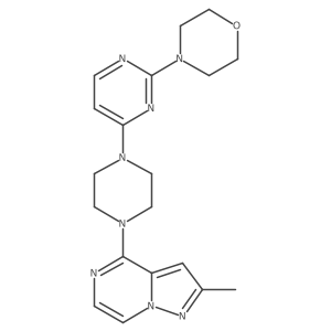 4-[4-(4-{2-Methylpyrazolo[1,5-a]pyrazin-4-yl}piperazin-1-yl)pyrimidin-2-yl]morpholine结构式