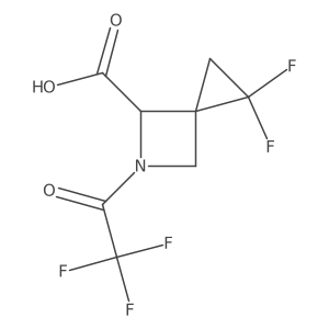 (3R,6R)-2,2-difluoro-5-(2,2,2-trifluoroacetyl)-5-azaspiro[2.3]hexane-6-carboxylic acid结构式