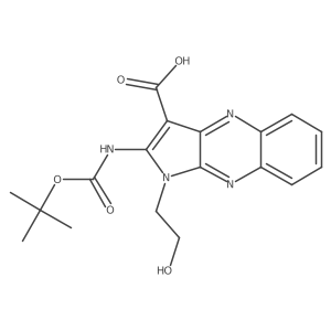 2-{[(tert-butoxy)carbonyl]amino}-1-(2-hydroxyethyl)-1H-pyrrolo[2,3-b]quinoxaline-3-carboxylic acid结构式