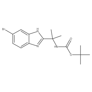 tert-butyl N-[2-(5-bromo-1H-1,3-benzodiazol-2-yl)propan-2-yl]carbamate结构式