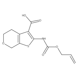 2-{[(prop-2-en-1-yloxy)carbonyl]amino}-4H,5H,7H-thieno[2,3-c]pyran-3-carboxylic acid结构式