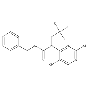 benzyl N-(2,5-dichloropyrimidin-4-yl)-N-(2,2,2-trifluoroethyl)carbamate结构式