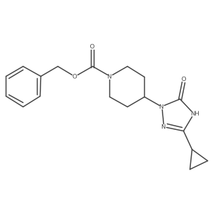 benzyl 4-(3-cyclopropyl-5-hydroxy-1H-1,2,4-triazol-1-yl)piperidine-1-carboxylate结构式