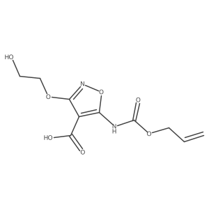 3-(2-Hydroxyethoxy)-5-{[(prop-2-en-1-yloxy)carbonyl]amino}-1,2-oxazole-4-carboxylic acid结构式