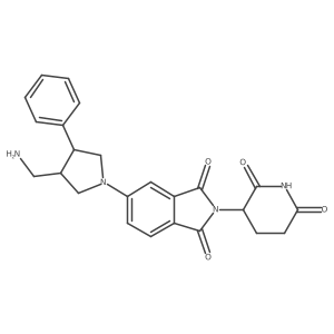 rac-5-[(3R,4R)-3-(aminomethyl)-4-phenylpyrrolidin-1-yl]-2-(2,6-dioxopiperidin-3-yl)-2,3-dihydro-1H-isoindole-1,3-dione Structure